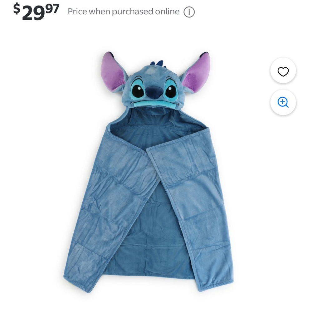 SOLD - Blue Stitch Hooded Blanket